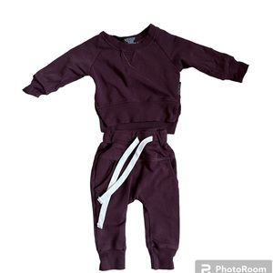 Little Bipsy Baby Girl 0-3 Months Purple Matching Set